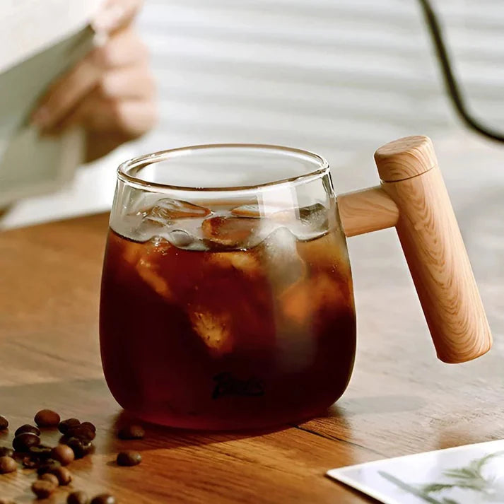 Self-Stirring Electric Mug 400ml with wooden handle