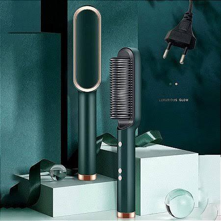 Anion Hair Straightening Hairbrush, Dual Voltage